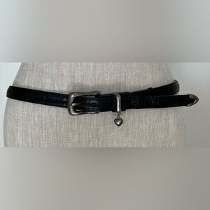 Brighton Black Reptile Leather Belt